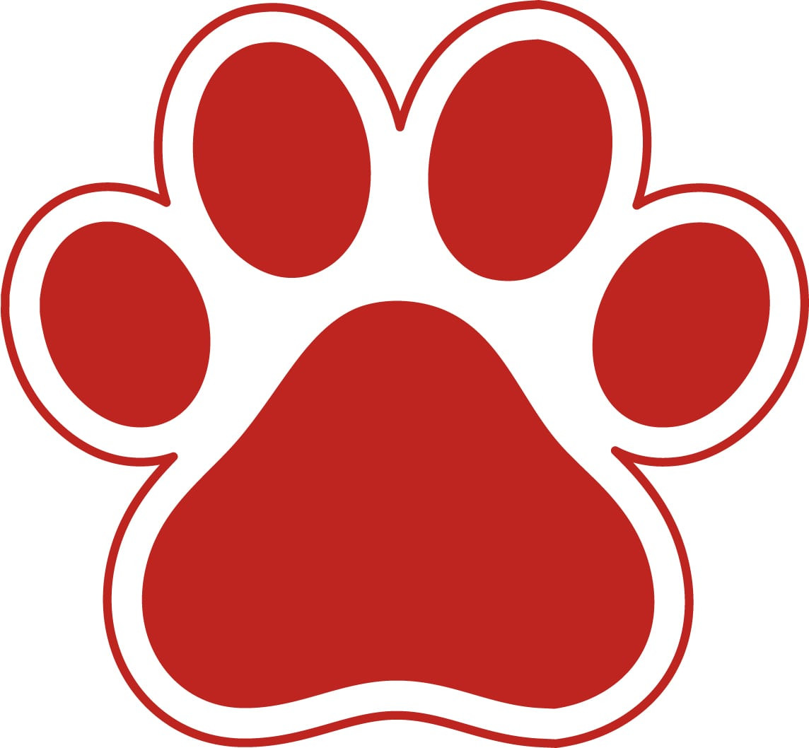 1144x1058 Paw Print Clip Art Red Clipart Kid Ottumwa Radio Adorable