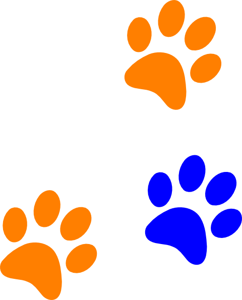 480x595 Bluerng Paw Print Clip Art