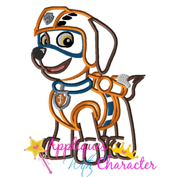 570x570 Paw Patrol Zuma Applique Design By Appliques With Character