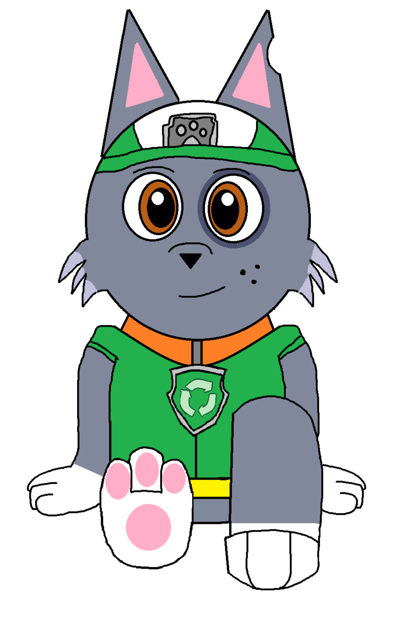 800x1254 Rocky Sitting Down By Geothefox