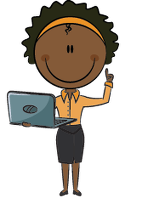 289x399 Business Lady With Laptop Clipart The Arts Image Pbs