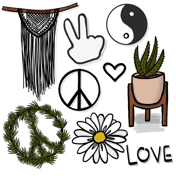 570x570 Hippie Peace Love Clipart. 9 Png Files. Transparent