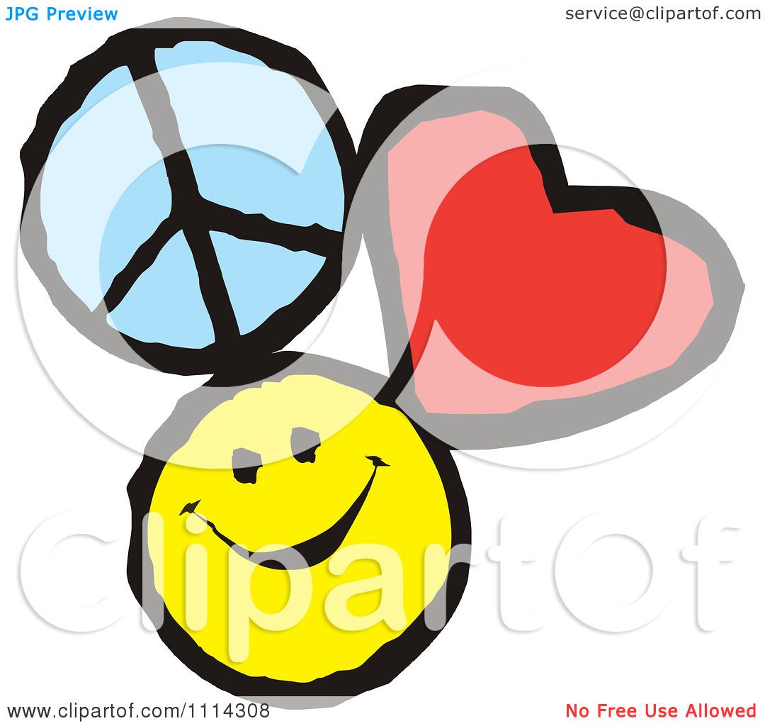 1080x1024 Clipart Peace Love And Happiness Icons