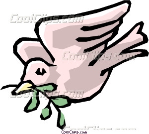 300x269 Peace Dove Vector Clip Art
