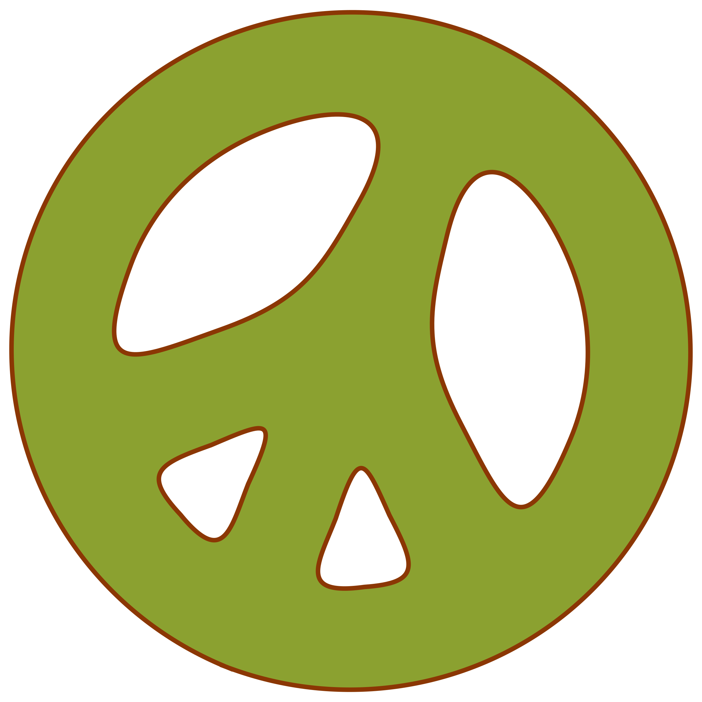 2400x2400 Peace Sign Green Icons Png