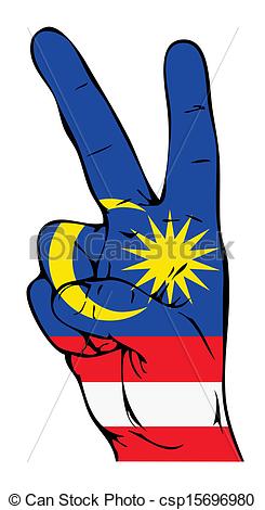 245x470 Peace Sign Of The Malaysian Flag Vector