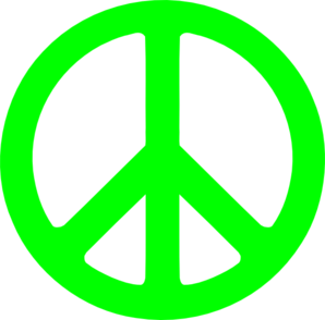 298x294 Neon Green Peace Sign Clip Art