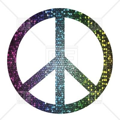 400x400 Peace Symbol In Dark Colors Royalty Free Vector Clip Art Image