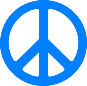 298x294 Blue Peace Sign Clip Art