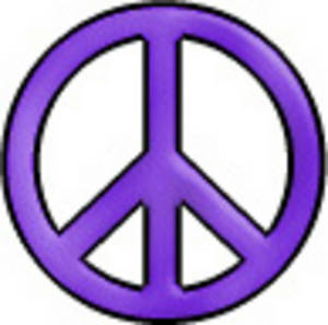 300x297 Free Retro Clip Art Illustration Of A Day Glo Peace Sign