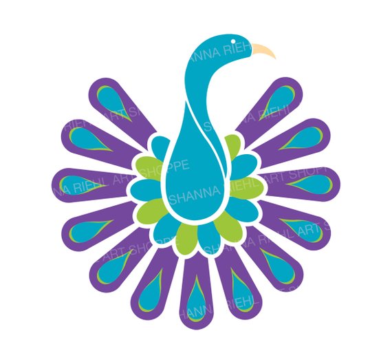 570x523 Peacock Clipart Commercial Use Abstract Bird Clip Art Exotic