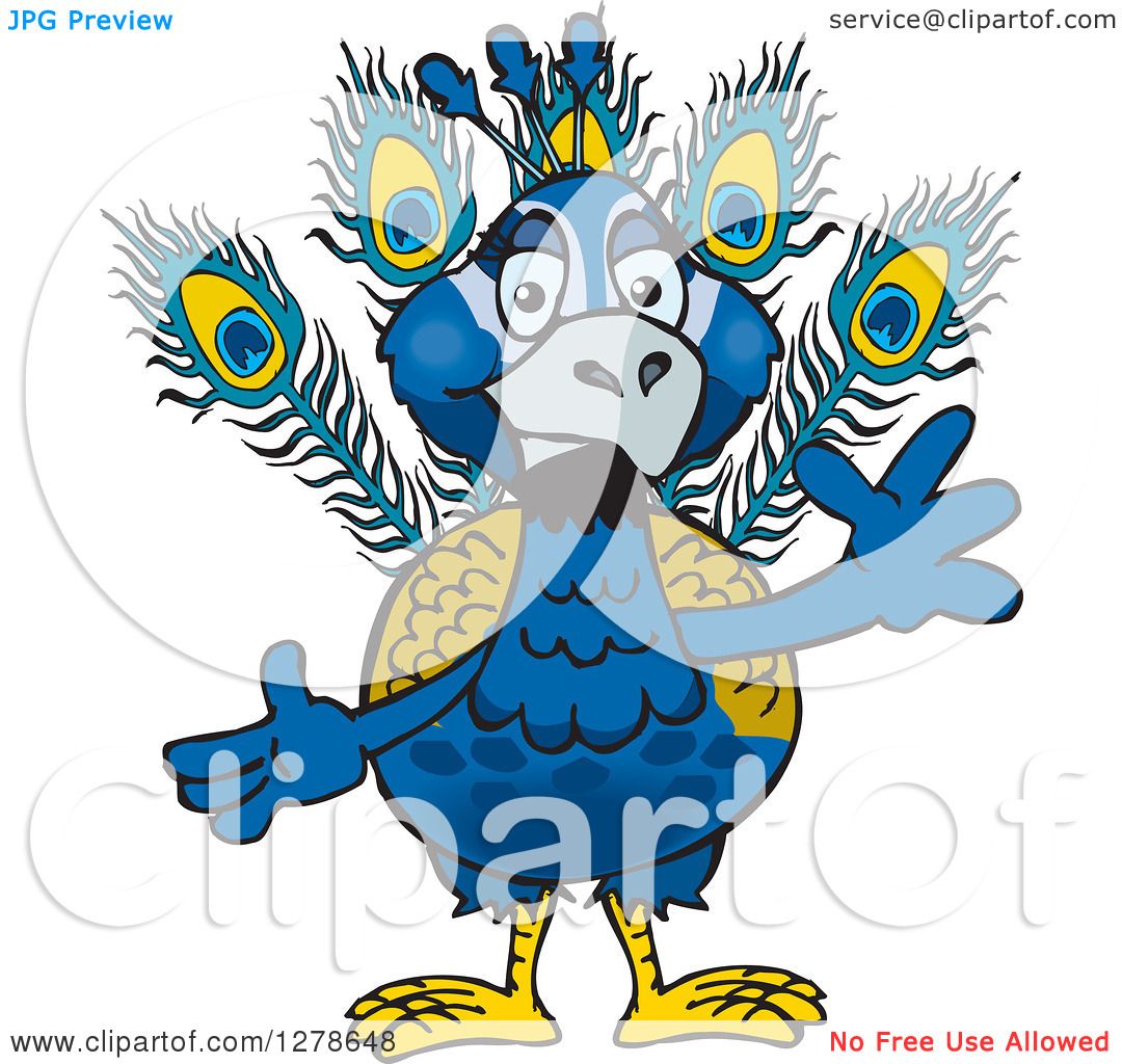 1080x1024 Clipart Of A Waving Peacock