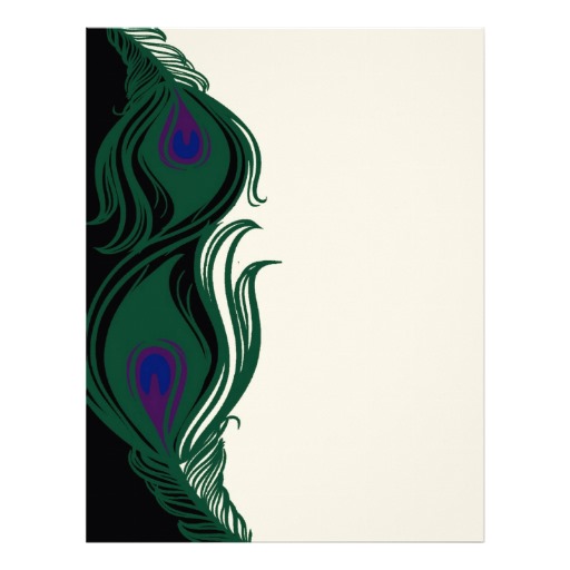 512x512 Peacock Feather Border Clip Art