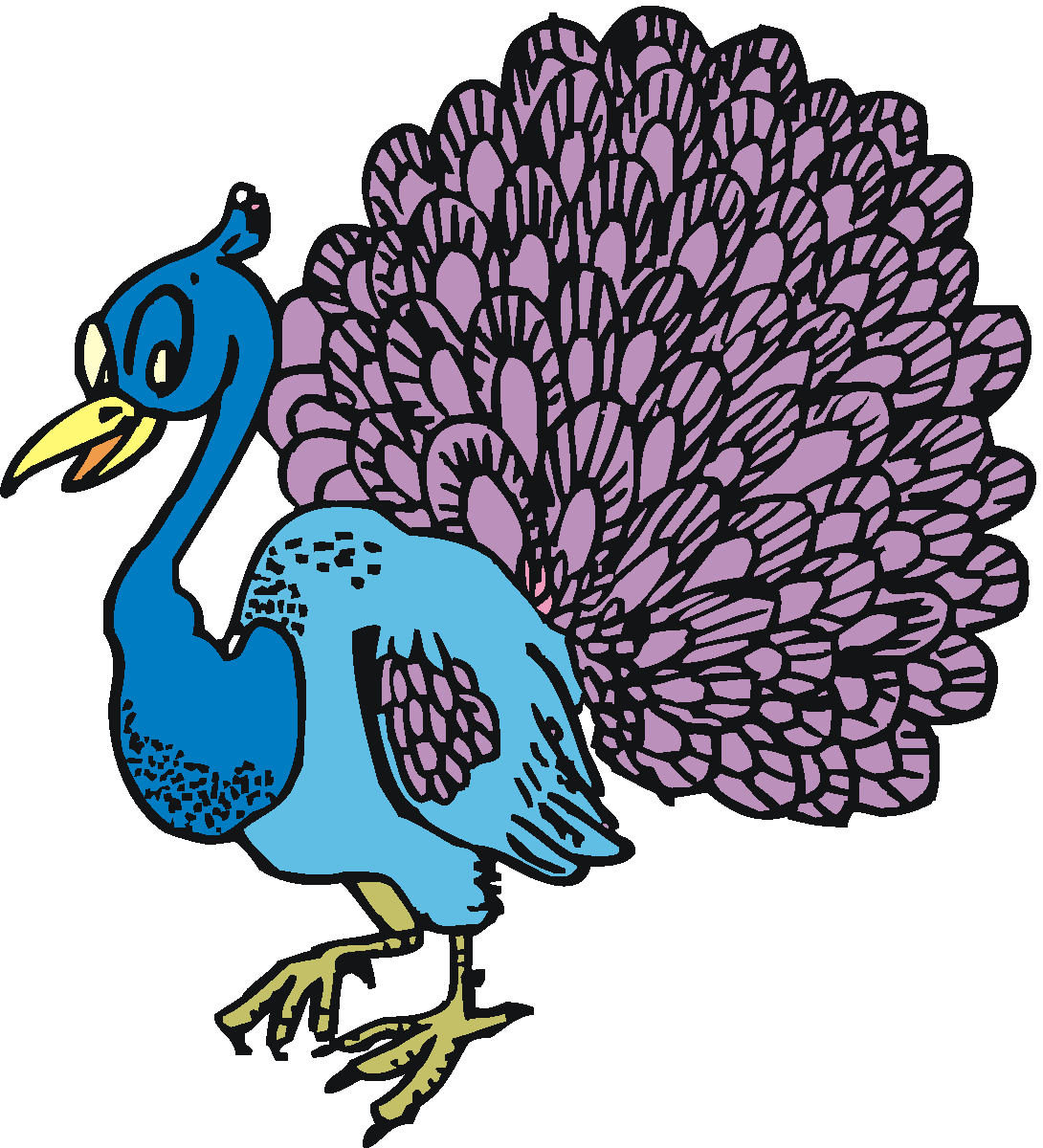 1090x1200 Free Peacock Clipart Image