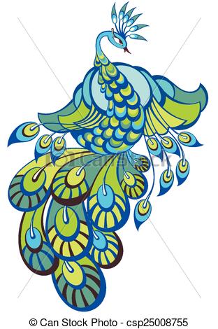 312x470 Peacock. Bird Symbol.