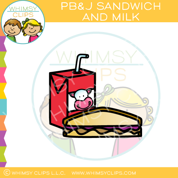 600x600 Peanut Butter Jelly Sandwich And Milk Clip Art , Images