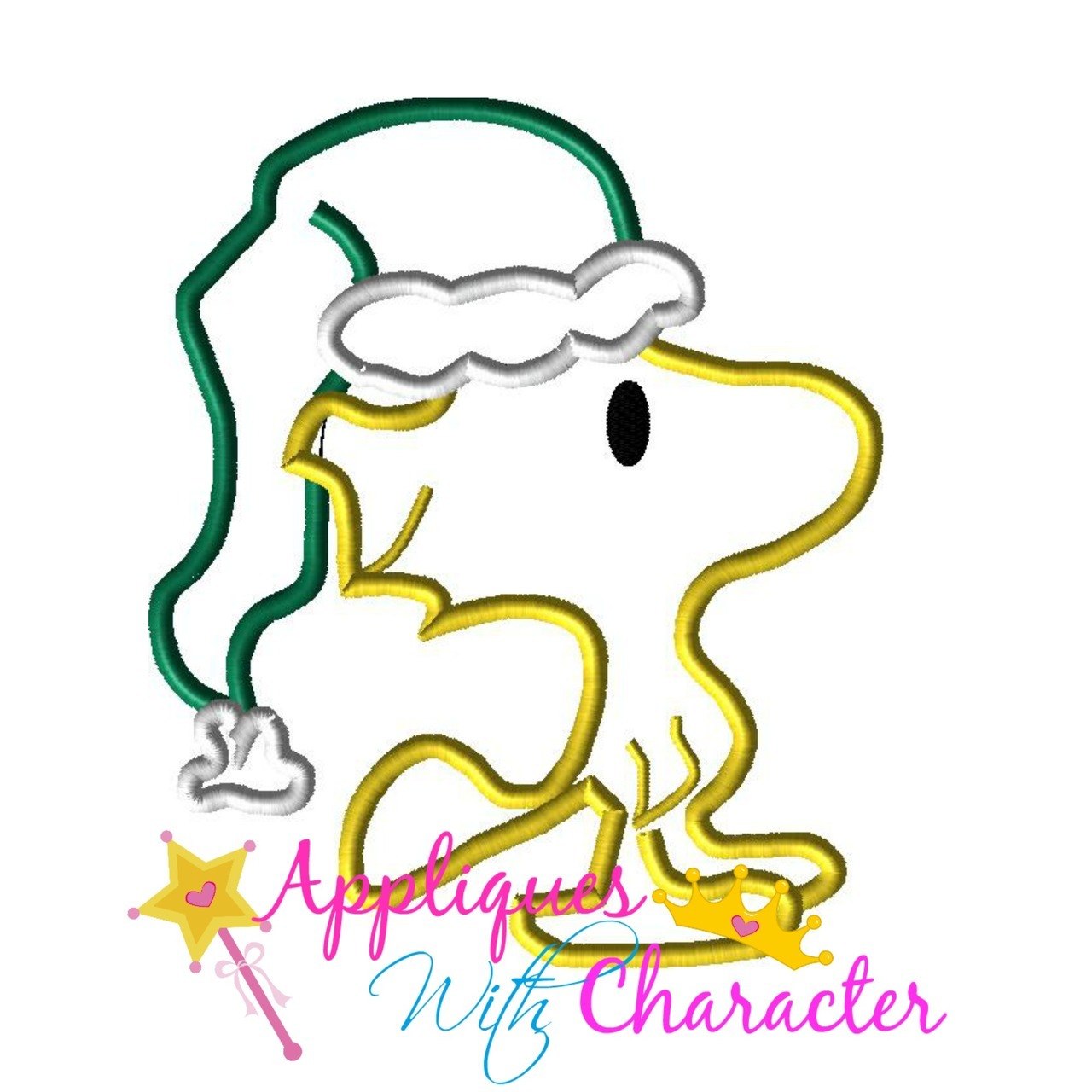 1280x1280 Christmas Woodstock Applique Design By Appliques With Character
