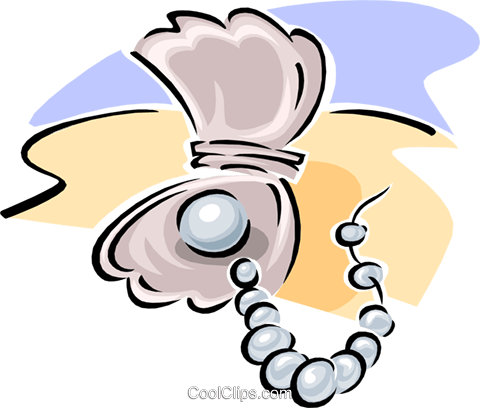 480x408 Pearl Necklace With Pearl Royalty Free Vector Clip Art
