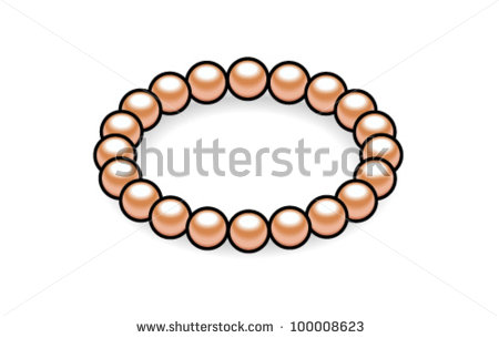 450x305 Picture Of A Bracelet Of Pearls In A Vector Clip Art Illustration