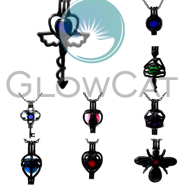 640x640 Glowcat Mixed Black Insect Key Leaves Yinyang Beads Cage