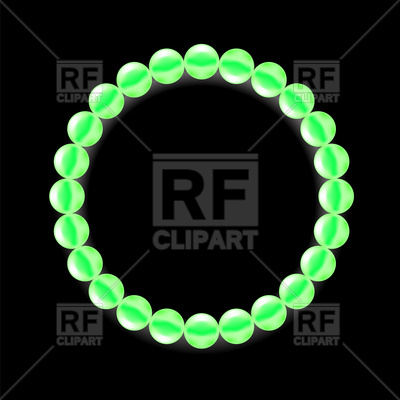 400x400 Green Pearl Necklace Royalty Free Vector Clip Art Image
