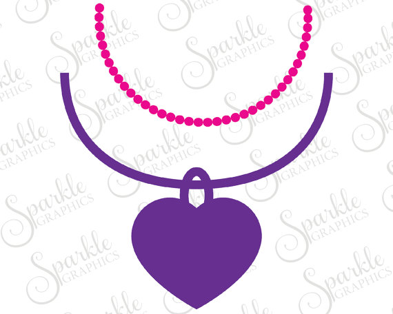 570x456 Necklace Cut File Baby Svg Pearl Necklace Heart Locket Svg Clipart