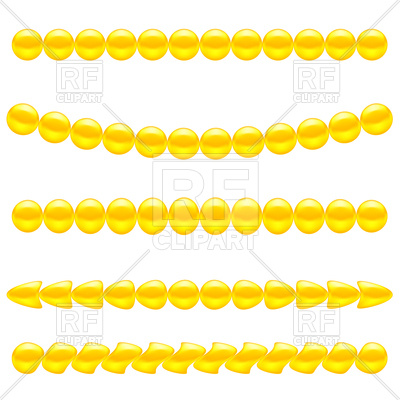 400x400 Yellow Pearl Necklaces Royalty Free Vector Clip Art Image