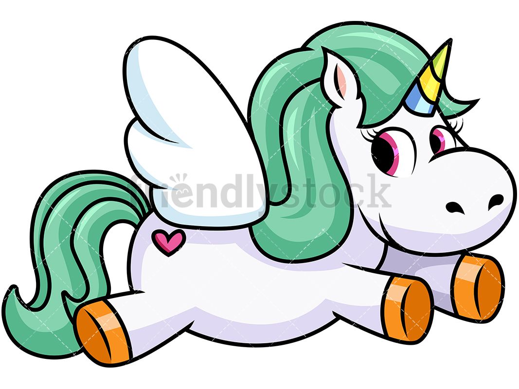 1067x800 Winged Unicorn With Heart Tattoo Vector Cartoon Clipart Pegasus