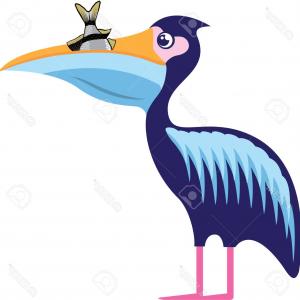 300x300 Royalty Free Stock Image Vector Illustration Cartoon Pelican Image