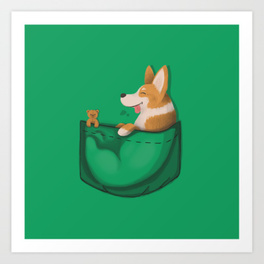 264x264 Pocket Pembroke Welsh Corgi Red Throw Pillow By Corinnaschlachter