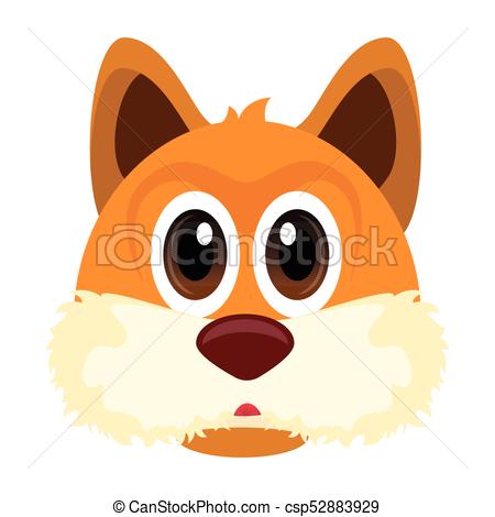 450x470 Avatar Of A Fox On A White Background, Vector Illustration Vector