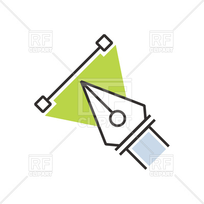 400x400 Green Pen Tool Icon Royalty Free Vector Clip Art Image
