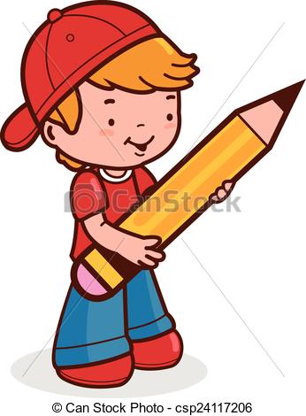 346x470 Little Boy Student Holding A Pen Vector Clip Art Royalty Free. 32