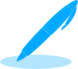299x267 Blue Pen Clip Art