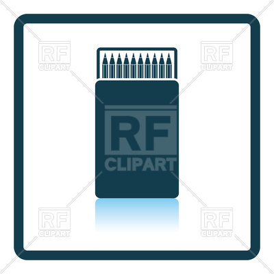 400x400 Pencil Box Icon Royalty Free Vector Clip Art Image