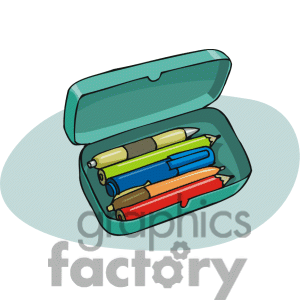 300x300 Cartoon Pencil Box With Clipart Panda