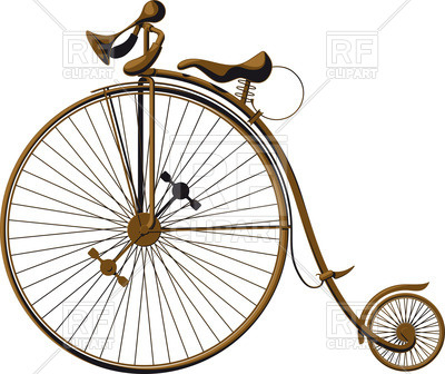 400x336 Grungy Old Fashioned Bicycle With A Large Front Wheel (Penny