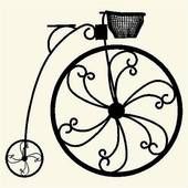 170x170 Vintage Bicycle Silhouette Clip Art Penny Farthing Illustrations
