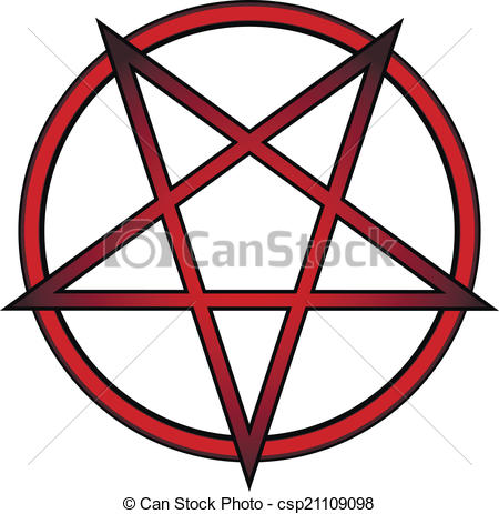 450x463 Pentagram Icon On White Background. Vector Illustration. Eps