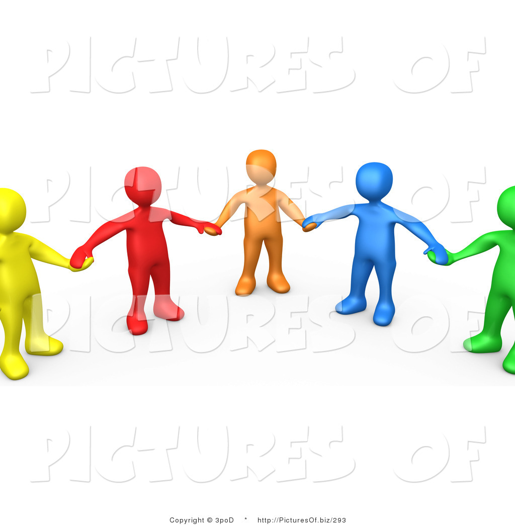 1024x1044 Clipart Of 3d Colorful People Holding Hands In Support By 3pod