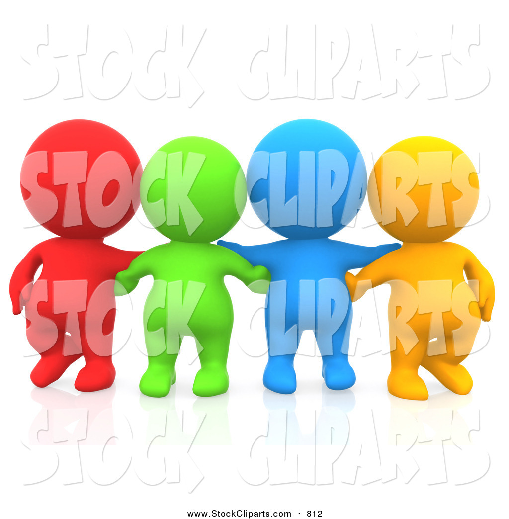 1024x1044 3d Clip Art Of A Line Of 3d Teeny People Friends Facing Front By