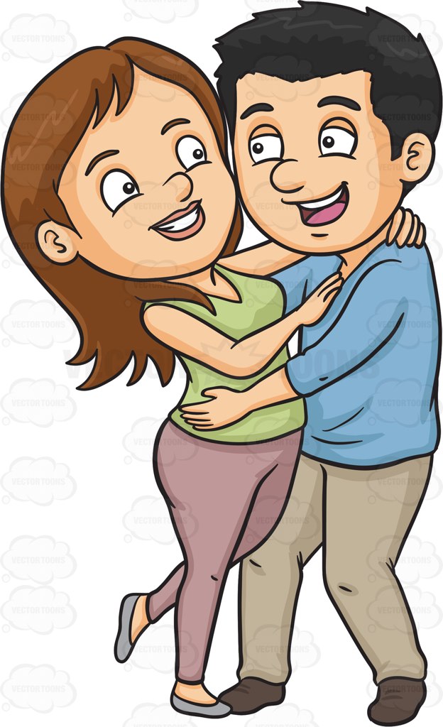 624x1024 A Couple Having Fun Cartoon Clipart Vector Toons