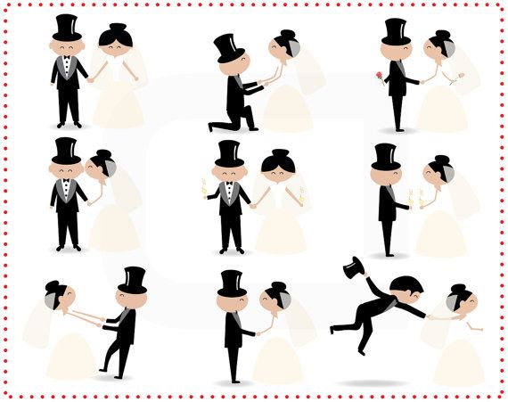 570x451 Stick Figure People Love Wedding Couple Meeting Cute Family
