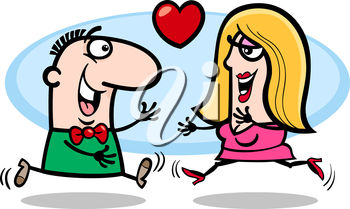 350x209 Clip Art Illustration Of Two People In Love