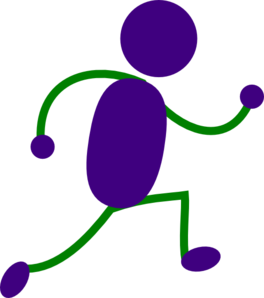 264x298 Running Man Purple And Green Clip Art