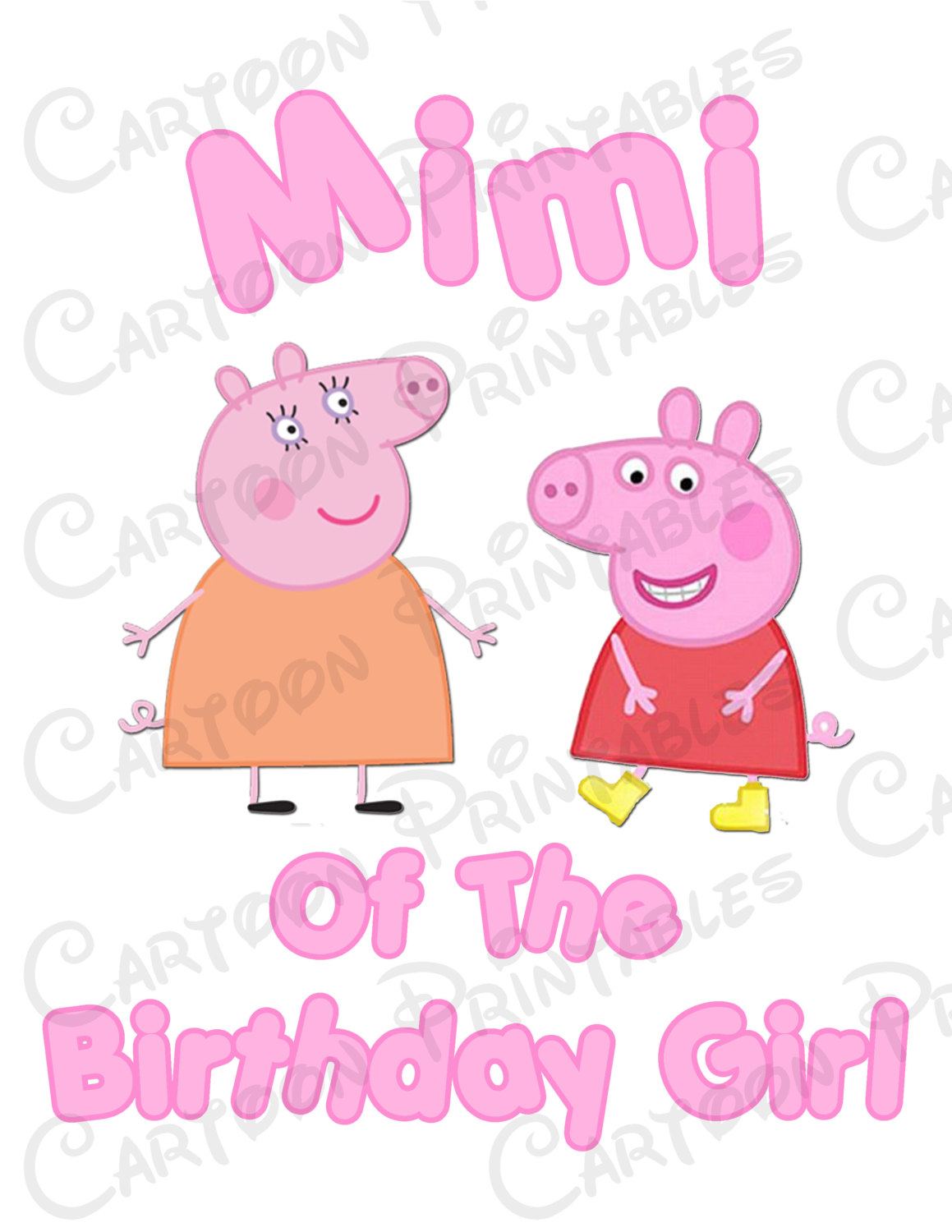 1159x1500 Peppa Pig Mimi Of The Birthday Girl Image Printable Clip Art Iron