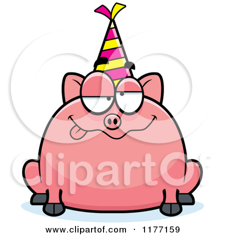450x470 Birthday Pig Clipart