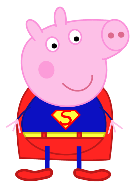 450x600 Peppa Pig George As Superman By Dev Catscratch