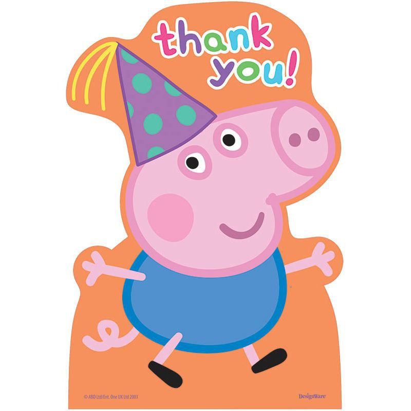 800x800 Peppa Pig Thank You Cards