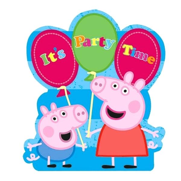600x600 Peppa Pig Birthday Card Template Greeting Cards Design